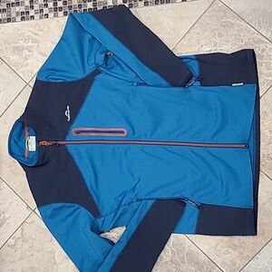 Kathmandu Escarpar Light Weight Blue Jacket with Orange Trim